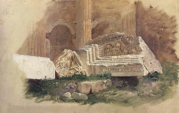 Frederic E.Church Interior of the Temple of Bacchus,Baalbek,Syria oil painting picture